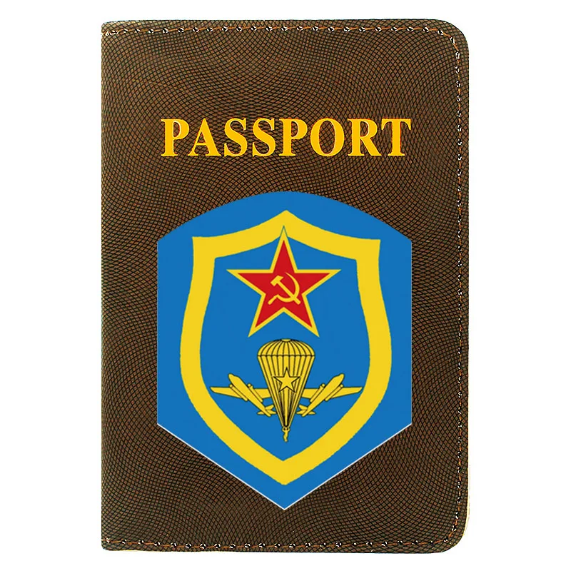 

B- Printing Women Men Passport Cover Leather Travel ID Credit Card Holder Pocket Wallet Bags